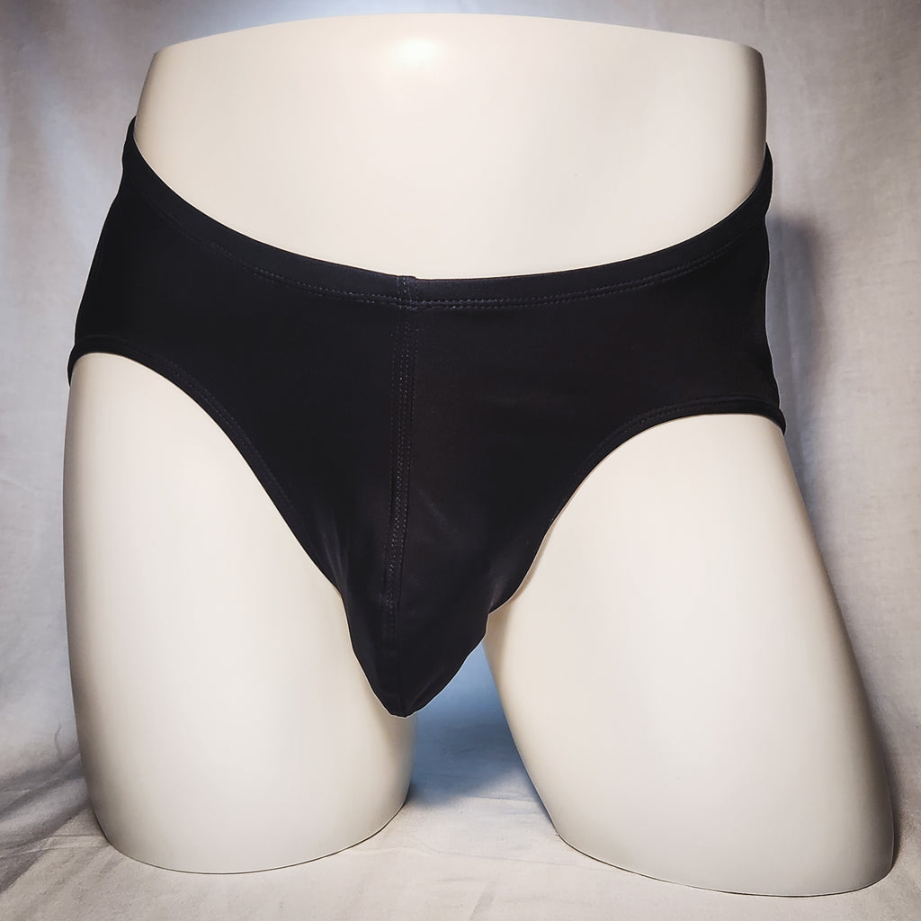 Men's Black Pleather Jockstrap Underwear