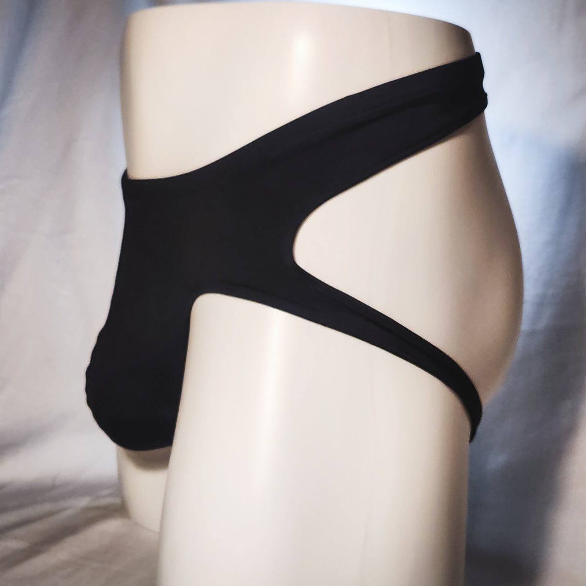 Men's Black Spandex Jockstrap Underwear