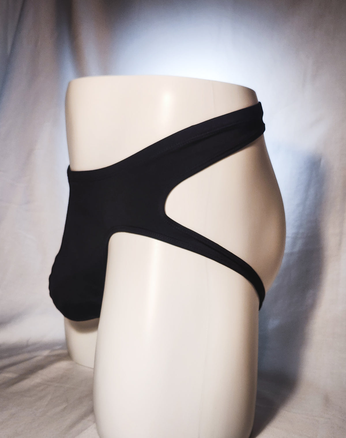 Men's Black Pleather Jockstrap Underwear
