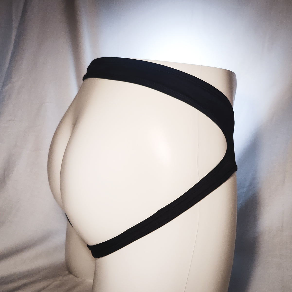 Men's Black Pleather Jockstrap Underwear