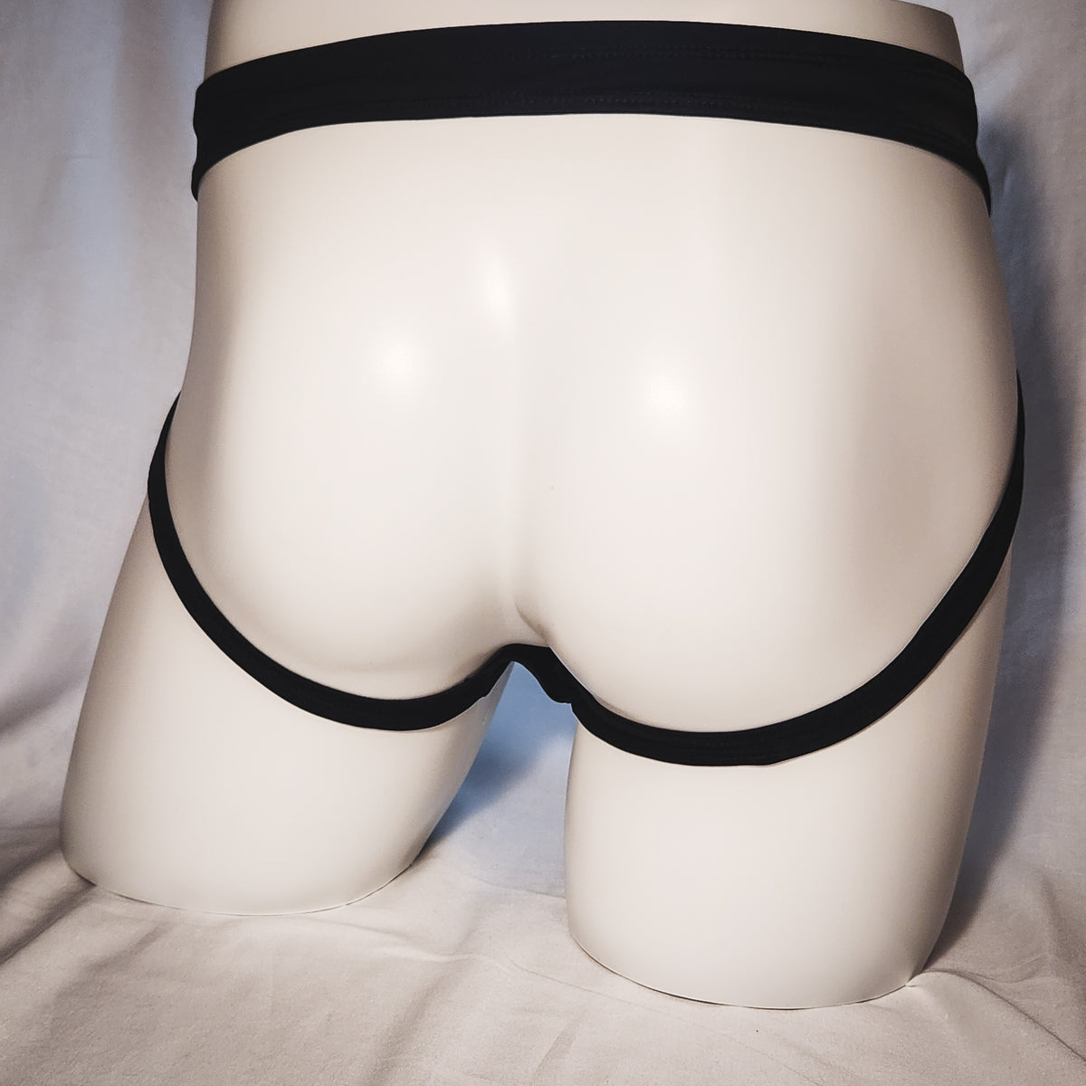 Men's Black Pleather Jockstrap Underwear