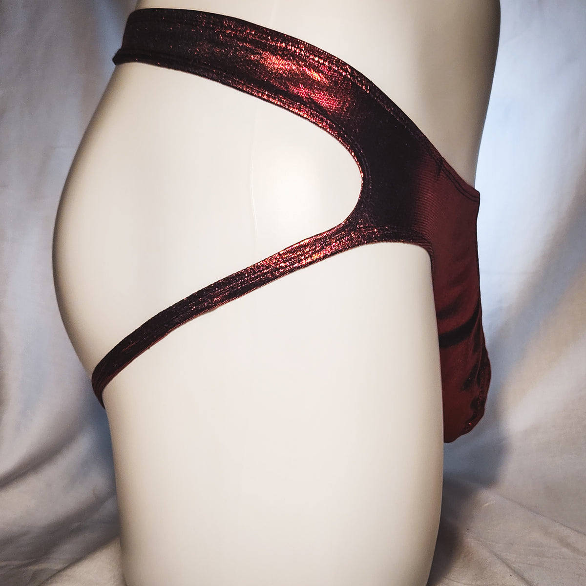 Men's Red Metallic Jockstrap Underwear