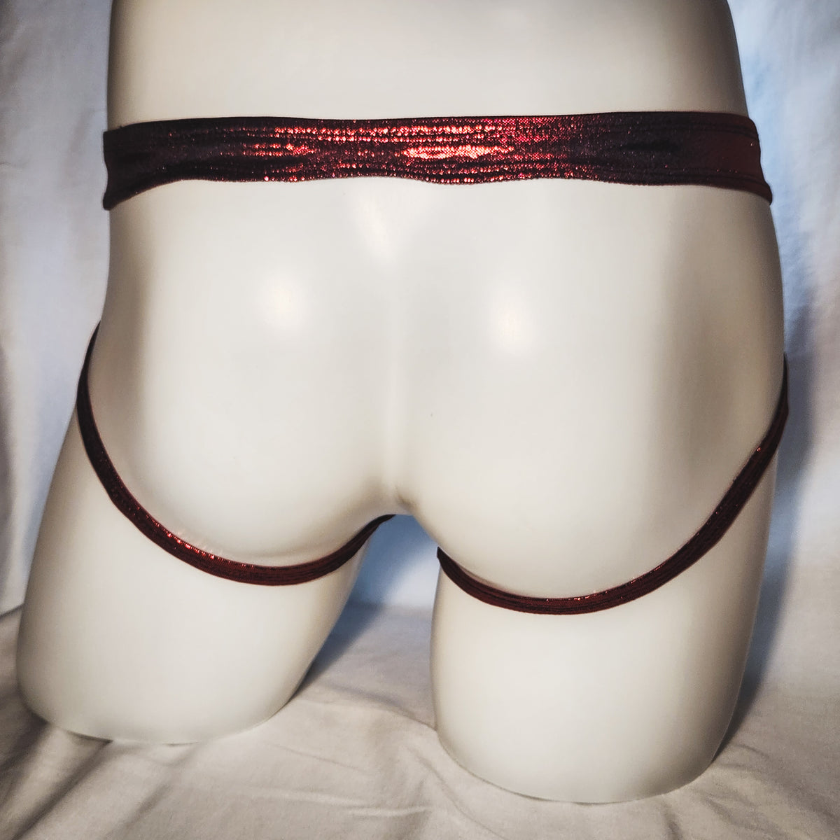Men's Red Metallic Jockstrap Underwear