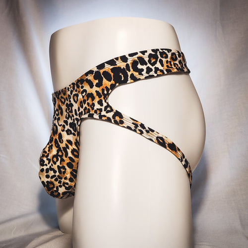 Men's Cheetah Print Jockstrap Underwear