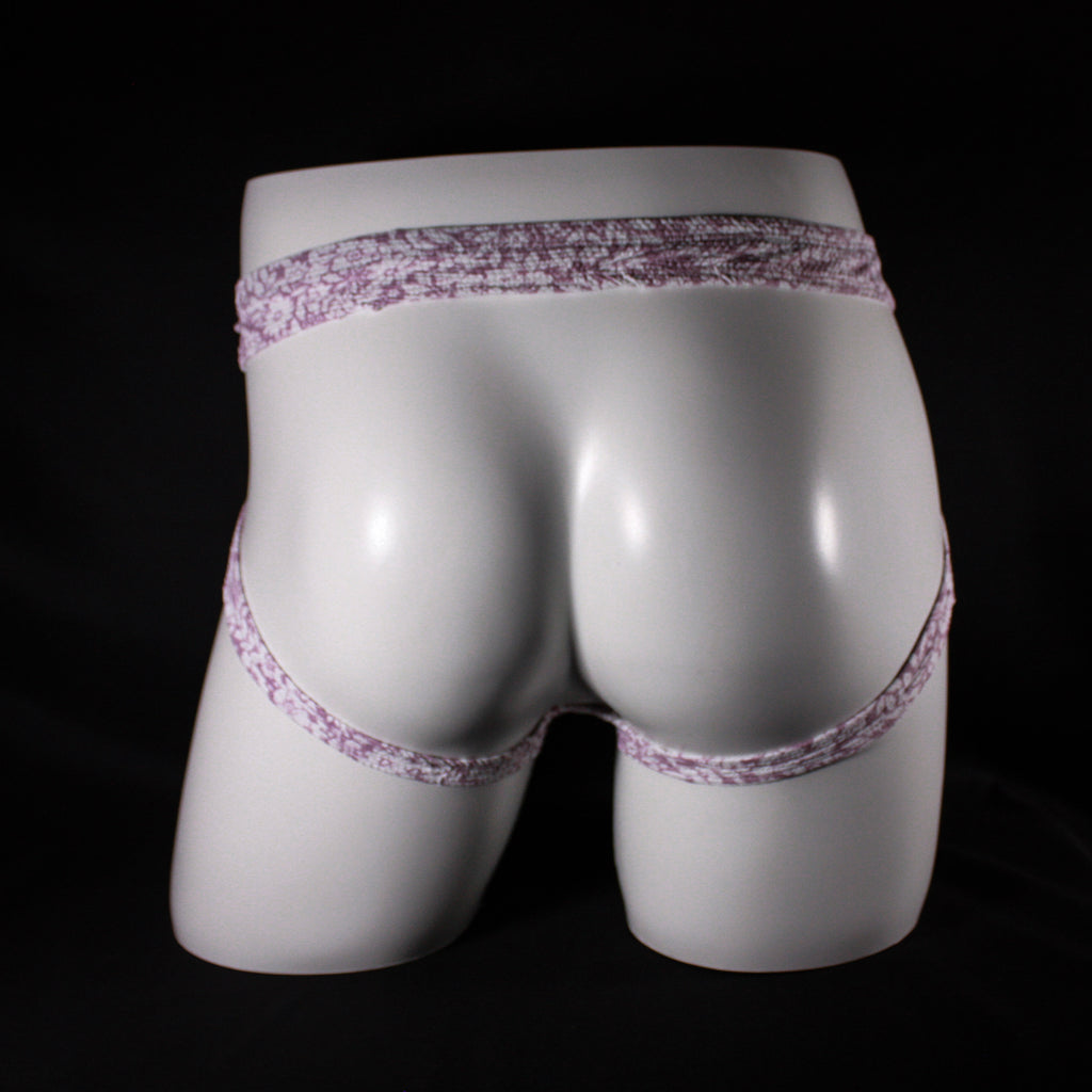 Men's Pink and White Floral