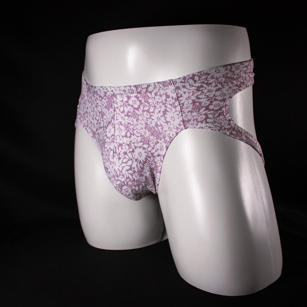 Men's Pink and White Floral
