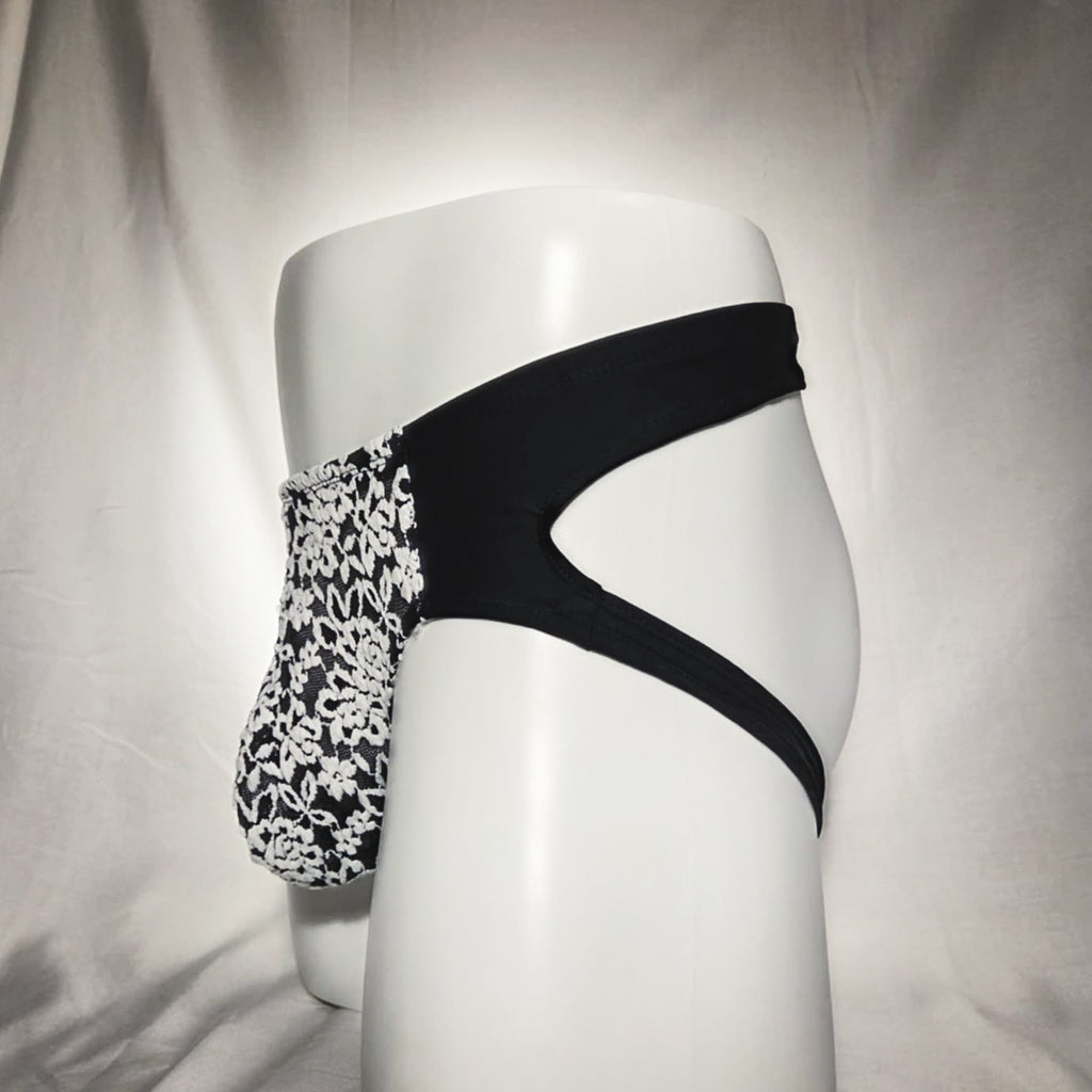 Men's Floral Lace Jockstrap Underwear